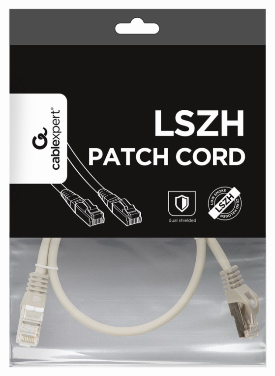Gembird PP6A-LSZHCU-0.5M cable de red Gris 0,5 m Cat6a