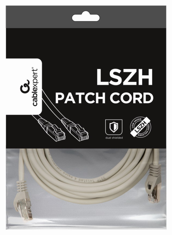 Gembird PP6A-LSZHCU-5M cable de red Gris Cat6 S/FTP (S-STP)