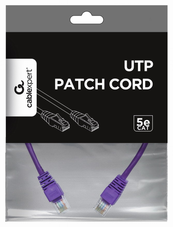 Gembird RJ45/RJ45 Cat5e 0.25m cable de red Púrpura 0,25 m U/UTP (UTP)