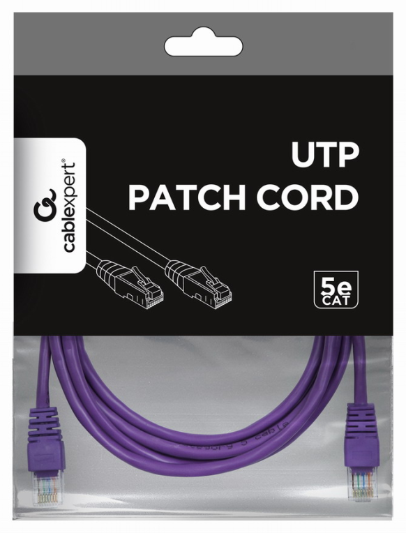 Gembird RJ45/RJ45 Cat5e 1m cable de red Púrpura U/UTP (UTP)