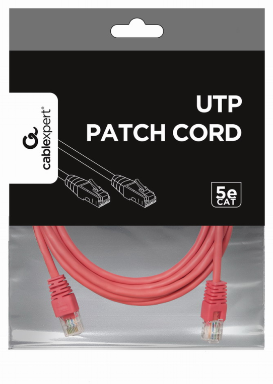 Gembird RJ45/RJ45 Cat5e 3m cable de red Rosa U/UTP (UTP)
