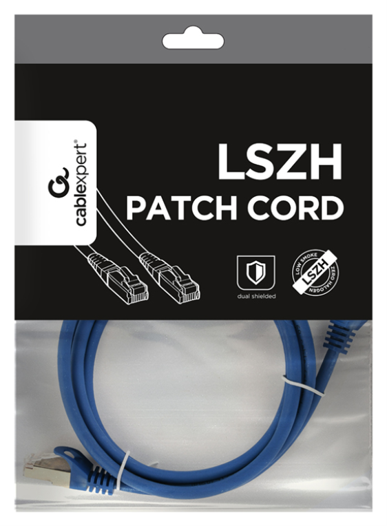 Gembird PP6A-LSZHCU-B-1.5M cable de red Azul 1,5 m Cat6a