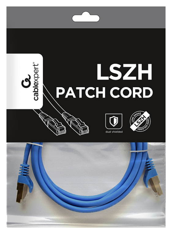 Gembird PP6A-LSZHCU-B-2M cable de red Azul Cat6a S/FTP (S-STP)