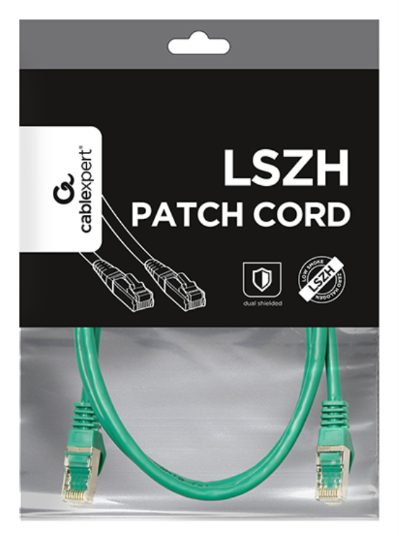 Gembird PP6A-LSZHCU-G-1M cable de red Verde Cat6a S/FTP (S-STP)