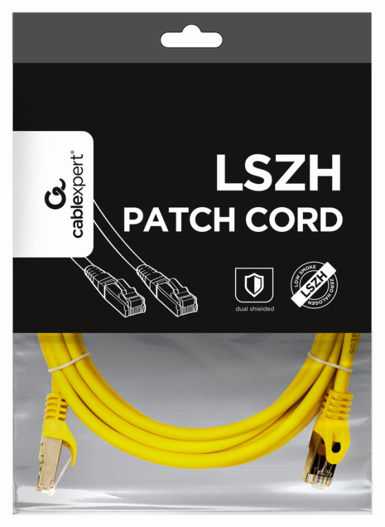 Gembird PP6A-LSZHCU-Y-3M cable de red Amarillo Cat6 S/FTP (S-STP)