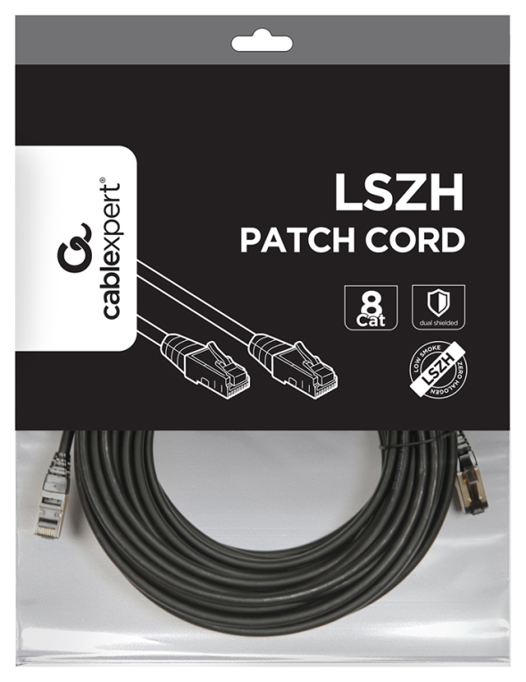 Gembird PP8-LSZHCU-BK-15M cable de red Negro Cat8 S/FTP (S-STP)