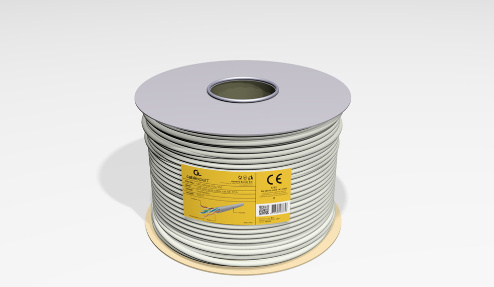 Gembird CAT5e UTP 100m cable de red Gris U/UTP (UTP)