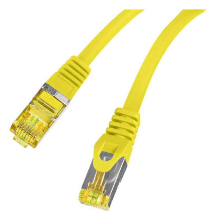 Lanberg PCF6A-10CU-0050-Y cable de red Amarillo 0,5 m Cat6a S/FTP (S-STP)