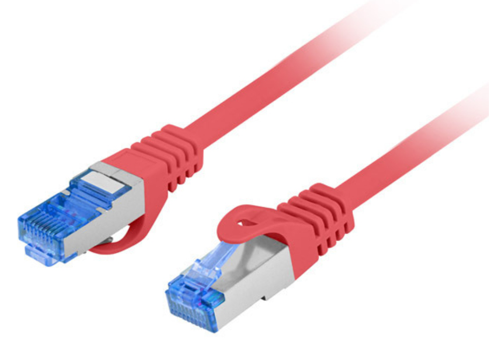 Lanberg PCF6A-10CC cable de red Rojo 0,5 m Cat6a S/FTP (S-STP)