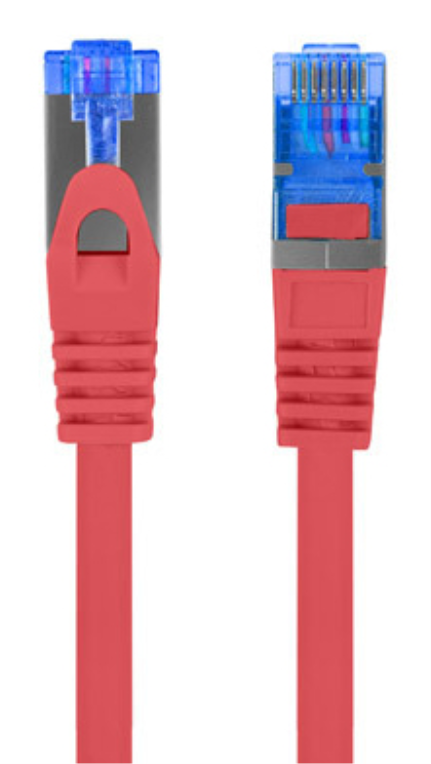 Lanberg PCF6A-10CC cable de red Rojo 0,5 m Cat6a S/FTP (S-STP)