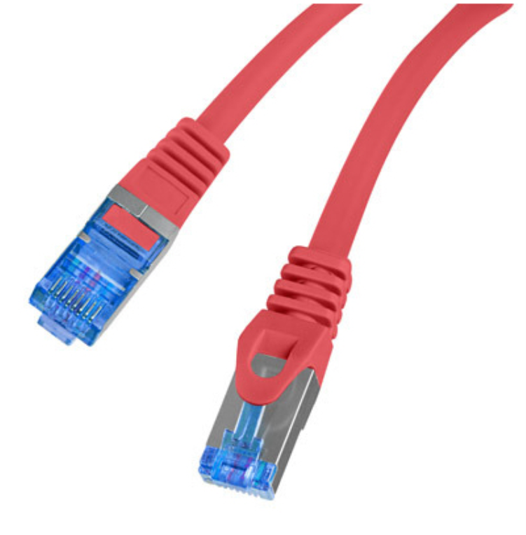 Lanberg PCF6A-10CC cable de red Rojo 0,5 m Cat6a S/FTP (S-STP)