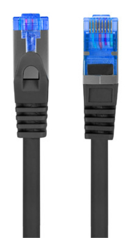Lanberg PCF6A-10CC cable de red Negro 0,25 m Cat6a S/FTP (S-STP)