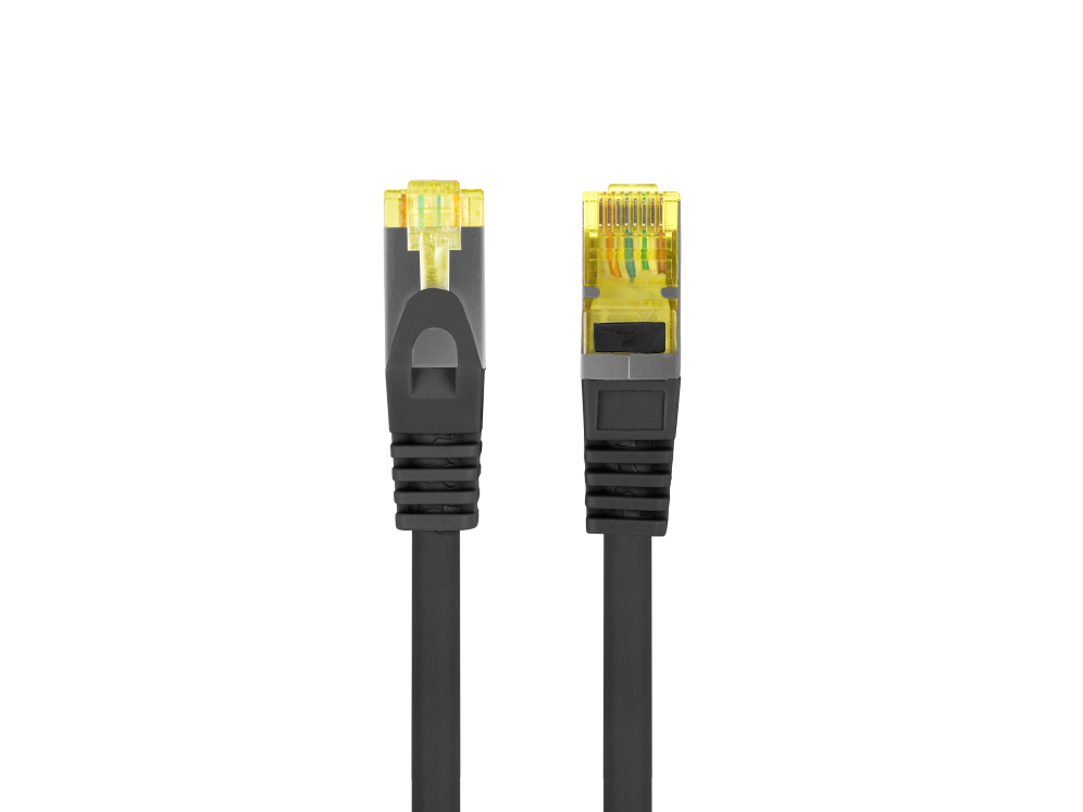 Lanberg PCF6A-10CU-0025-BK cable de red Negro 0,25 m Cat6a S/FTP (S-STP)