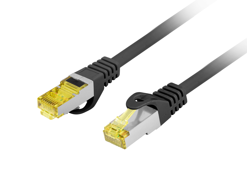Lanberg PCF6A-10CU-0025-BK cable de red Negro 0,25 m Cat6a S/FTP (S-STP)