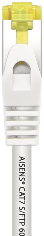 AISENS Cable De Red Latiguillo RJ45 LSZH Cat.7 600 MHz S/FTP PIMF AWG26, Blanco, 2.0 m