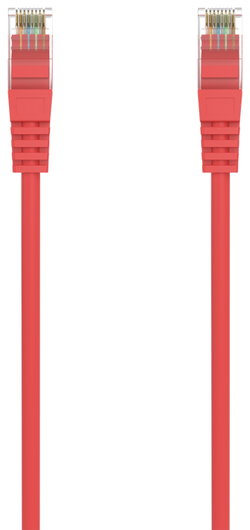 AISENS Cable de Red Latiguillo RJ45 LSZH Cat.6A 500 Mhz UTP AWG24, Rojo, 0.5M