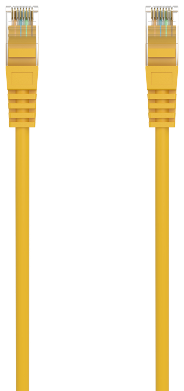 AISENS Cable de Red Latiguillo RJ45 LSZH Cat.6A 500 Mhz UTP AWG24, Amarillo, 1.0M