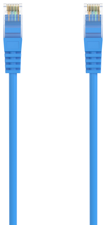 AISENS Cable de Red Latiguillo RJ45 LSZH Cat.6A 500 Mhz UTP AWG24, Azul, 0.5M
