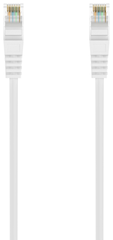 AISENS Cable de Red Latiguillo RJ45 LSZH Cat.6A 500 Mhz UTP AWG24, Blanco, 0.5M