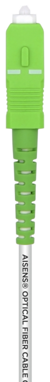 AISENS Cable Fibra Óptica Latiguillo G657A2 3.0 9/125 SMF Simplex CPR DCA LSZH, SC/APC-SC/APC, Blanco, 40 m