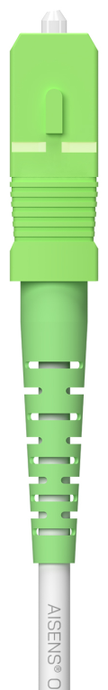 AISENS Cable Fibra Óptica Latiguillo G657A2 3.0 9/125 SMF Simplex CPR DCA LSZH, SC/APC-SC/APC, Blanco, 60 m