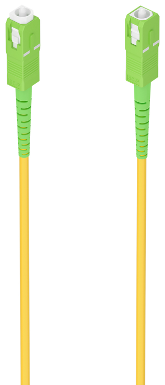 AISENS Cable Fibra Óptica Latiguillo G657A2 3.0 9/125 SMF Simplex CPR DCA LSZH, SC/APC-SC/APC, Amarillo, 3.0m