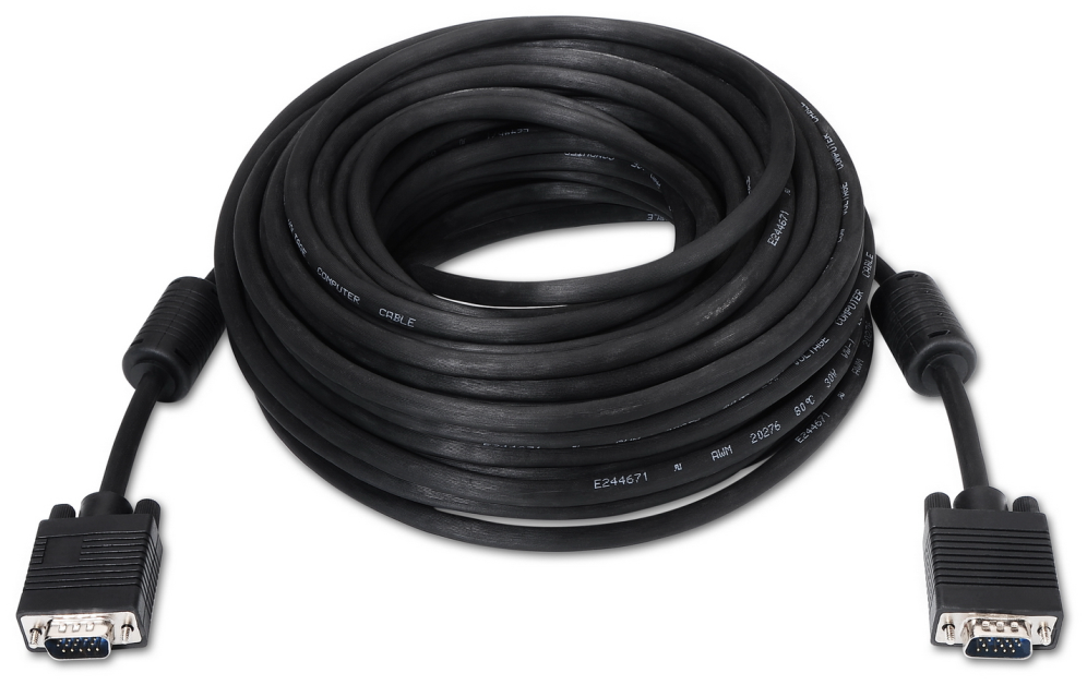 AISENS A113-0074 cable VGA 10 m VGA (D-Sub) Negro