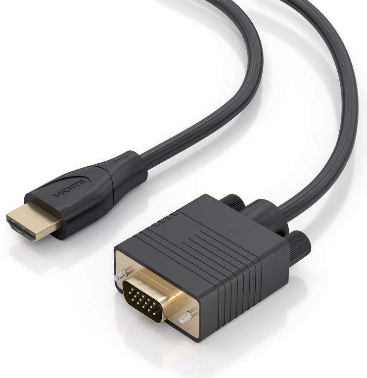 AISENS Cable Conversor HDMI a SVGA, HDMI A/M-SVGA/M, Negro, 2.0m