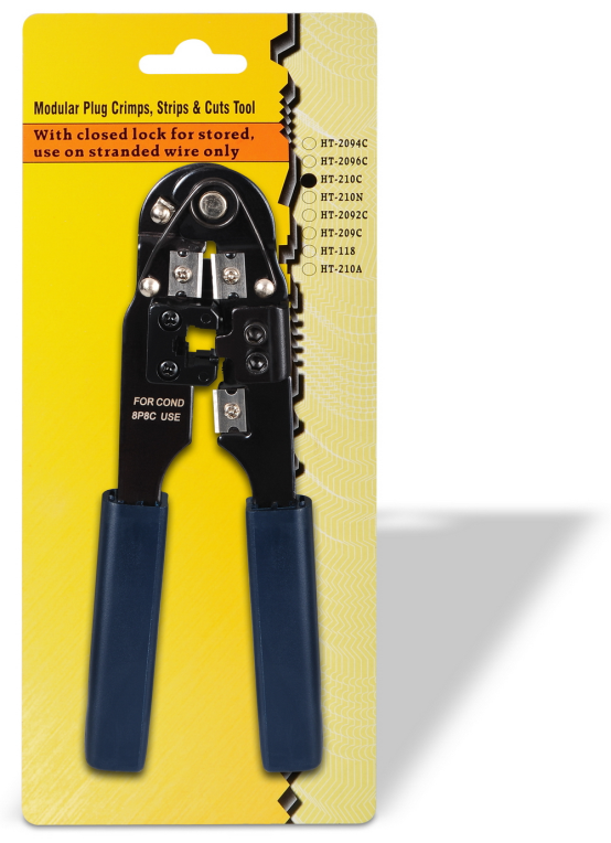 AISENS A142-0310 crimpadora Herramienta para prensar Negro, Azul