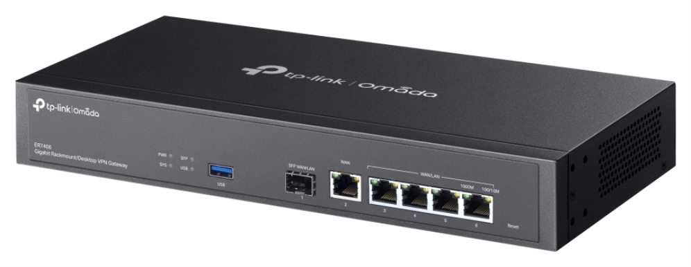 TP-Link ER7406 router Gigabit Ethernet Negro