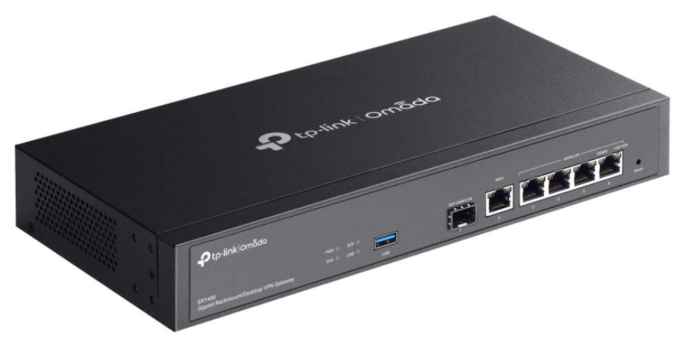 TP-Link ER7406 router Gigabit Ethernet Negro