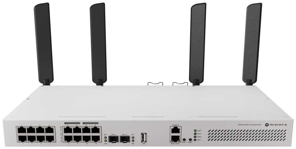 Mikrotik CRS418-8P-8G-2S+5axQ2axQ-RM L2/L3 Gigabit Ethernet (10/100/1000) Energía sobre Ethernet (PoE) 1U