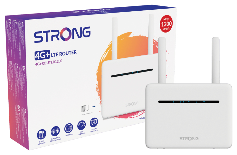 Strong 4G+ROUTER1200 router de telefonía/puerta de enlace/módem Router de red móvil