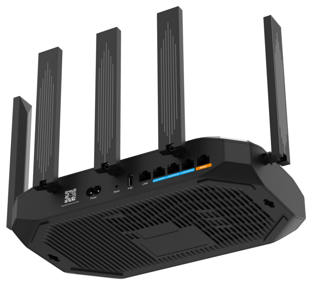Ruijie Networks RG-EG105GW-X router inalámbrico Gigabit Ethernet Doble banda (2,4 GHz / 5 GHz) Negro, Gris