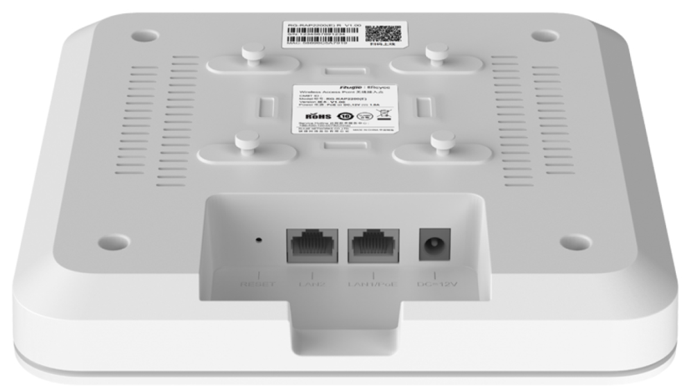 Ruijie Networks RG-RAP2200(E) punto de acceso inalámbrico 1267 Mbit/s Blanco Energía sobre Ethernet (PoE)