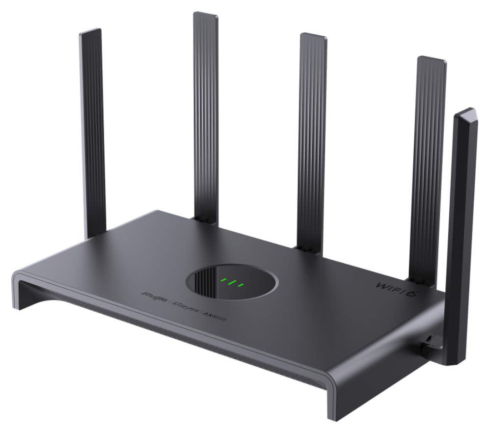 Ruijie Networks RG-EW3000GX PRO router inalámbrico Gigabit Ethernet Doble banda (2,4 GHz / 5 GHz) Negro