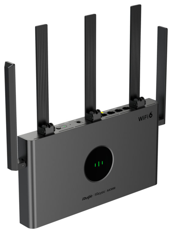 Ruijie Networks RG-EW3000GX PRO router inalámbrico Gigabit Ethernet Doble banda (2,4 GHz / 5 GHz) Negro