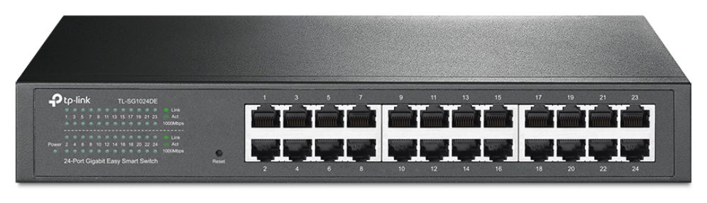 TP-Link TL-SG1024DE Gestionado L2 Gigabit Ethernet (10/100/1000) 1U Negro
