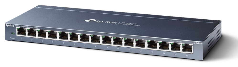 TP-Link TL-SG116 No administrado Gigabit Ethernet (10/100/1000) Negro