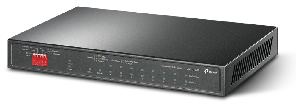 TP-Link TL-SG1210MP switch No administrado Gigabit Ethernet (10/100/1000) Energía sobre Ethernet (PoE) Negro