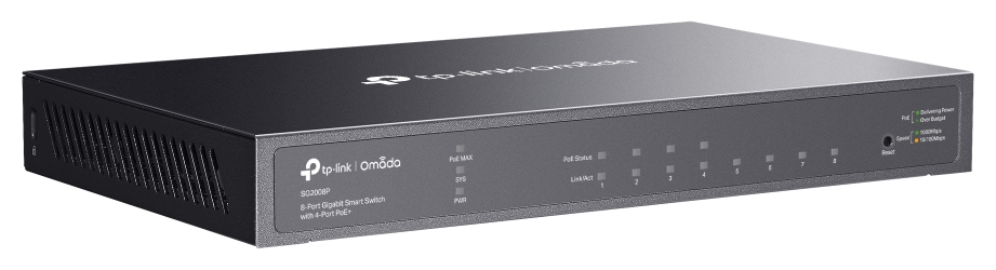 TP-Link Omada TL-SG2008P Gestionado L2/L2+ Gigabit Ethernet (10/100/1000) Energía sobre Ethernet (PoE) Negro