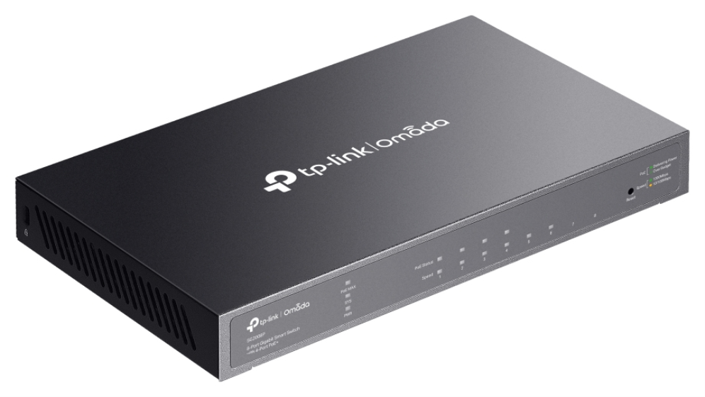 TP-Link Omada TL-SG2008P Gestionado L2/L2+ Gigabit Ethernet (10/100/1000) Energía sobre Ethernet (PoE) Negro