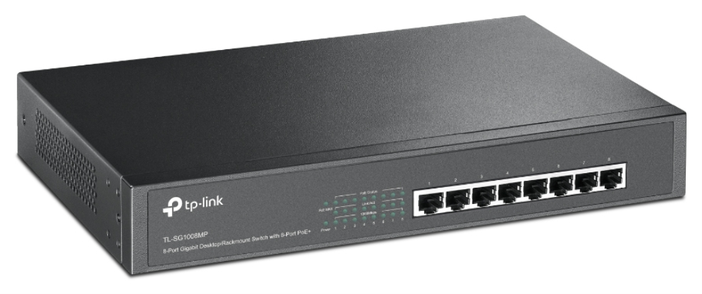 TP-Link TL-SG1008MP switch No administrado Gigabit Ethernet (10/100/1000) Energía sobre Ethernet (PoE) Negro