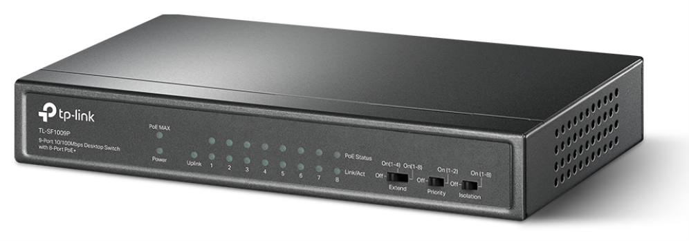 TP-Link TL-SF1009P switch No administrado Fast Ethernet (10/100) Energía sobre Ethernet (PoE) Negro