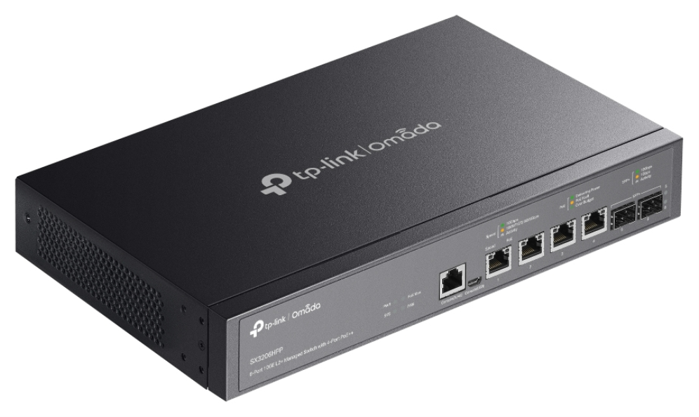 TP-Link Omada SX3206HPP switch Gestionado L2+ 10G Ethernet (100/1000/10000) Energía sobre Ethernet (PoE) Negro