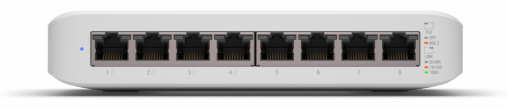 Ubiquiti UniFi Switch Lite 8 PoE Gestionado L2 Gigabit Ethernet (10/100/1000) Energía sobre Ethernet (PoE) Blanco