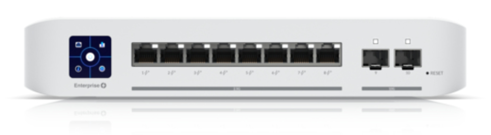 Ubiquiti UniFi Enterprise 8 PoE Gestionado L3 2.5G Ethernet (100/1000/2500) Energía sobre Ethernet (PoE) Acero inoxidable