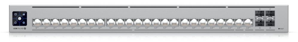 Ubiquiti UniFi Pro HD 24 PoE Gestionado L2/L3 2.5G Ethernet (100/1000/2500) Energía sobre Ethernet (PoE) 1U Gris