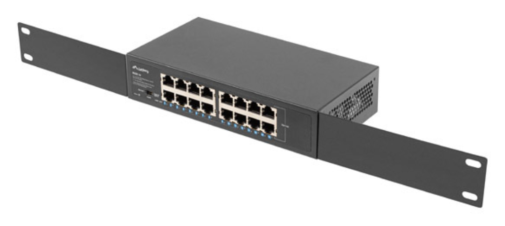 Lanberg RSGE-16 switch No administrado Gigabit Ethernet (10/100/1000) 1U Negro