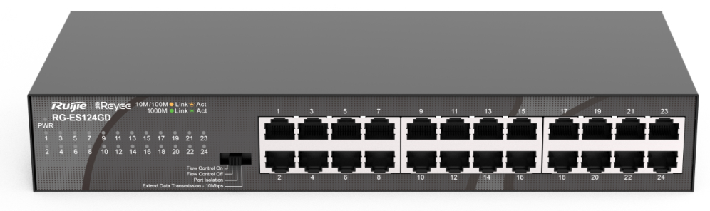 Ruijie Networks RG-ES124GD switch No administrado Gigabit Ethernet (10/100/1000) Negro